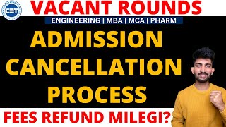 Admission Cancellation Process 2024  How to Cancel Admission In CAP Allotted College [upl. by Prussian]