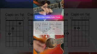 Viva La Vida Coldplay Guitar Chords  Super Easy Guitar Charts vivalavidaguitar [upl. by Nyliram]