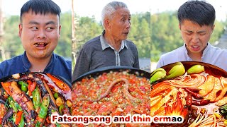 mukbang  How to make crispy pork belly  How to make fried chicken  cooking  songsong amp ermao [upl. by Nibot]