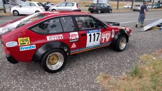 Alfetta Turbodelta  verifiche  Rally Circuito di Cremona 2016 [upl. by Lally]