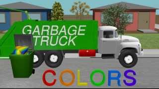 Color Garbage Truck  Learning for Kids [upl. by Sihunn]