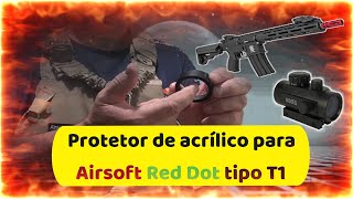 Airsoft Protetor acrílico para lente de Red Dot 1x30 tipo 1 [upl. by Edialeda]