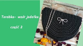 Torebka ze sznurka poliestrowego wzorem w jodełkę część 2 [upl. by Ssepmet]