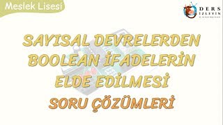 SAYISAL DEVRELERDEN BOOLEAN İFADELERİNİN ELDE EDİLMESİ  SORU ÇÖZÜMLERİ [upl. by Minsat]