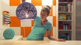 How to make a lampshade lanterns and yarn globes [upl. by Nnaytsirk764]