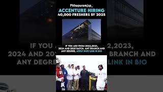 Accenture hiring 40k freshers by 2025Apply Now Link in janasenaparty seizetheship [upl. by Miller345]