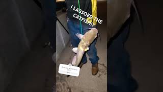 Lassoed a channel catfish fishing animals sportfishing catfishing [upl. by Zackariah451]