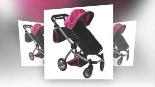 Babyboo Deluxe Doll Pram with Swiveling Wheels amp Adjustable Handle and Free Carriage Bag 9651B Pin [upl. by Rolecnahc]