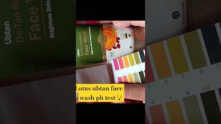 Lotus botanicals ubtan face wash ph test shocking result 😯😱explorepagephtestingashortaday short [upl. by Emmery]