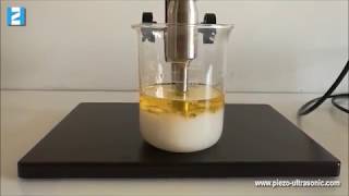 Ultrasonic Homogenization of Oil in Water [upl. by Uriel]