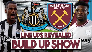 Newcastle Utd v West Ham Utd live build up  Line ups announced watch along amp fan commentary [upl. by Olympe]