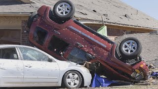 RAW VIDEO  9 tornadoes touched down Sunday in Oklahoma causing severe damage [upl. by Kirsteni]