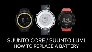 Suunto Core  Lumi  How to replace a battery [upl. by Oel122]