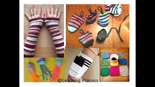 8 Different ways to reuse or recycle Old socks DIYPROCESSBYHEMA [upl. by Debee]