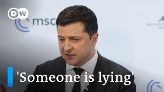 Ukraine President Zelenskyy delivers impassioned speech at MSC 2022  DW News [upl. by Eahsal]