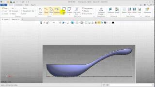 ZW3D Tutorial Wireframe amp Surface  Spoon [upl. by Esirrehc]