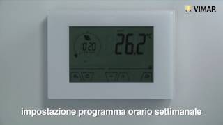 Cronotermostato Touch Screen Vimar 02910 Batteria Giornaliero Settimanale [upl. by Vaughan]