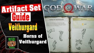 God of War  All Artifact Locations for Veithurgard  Horns of Veithurgard [upl. by Matta670]