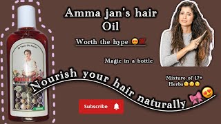 My favourite hair oil ✨  Amma jans hair oil Haircare 🎀✨ [upl. by Gnot]