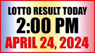 Lotto Result Today 2pm April 24 2024 Swertres Ez2 Pcso [upl. by Yecad]