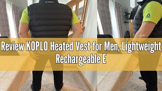 Review KOPLO Heated Vest for Men Lightweight Rechargeable Electric Heating Vest with 14400mAh Batte [upl. by Aikat994]