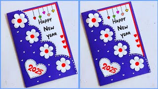 Happy new year greeting card diy new year greeting cardnew year card makingeasy new year card [upl. by Nobile75]