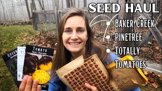 2024 Seed Haul 3 Companies Baker Creek Pinetree Seeds Totally Tomatoes [upl. by Neetsirhc603]