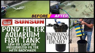 Fish PondAquarium Filter Unboxing amp User Review  SUNSUN CPFA 15000 Bio Filter With 18W UV Lamp [upl. by Clements232]