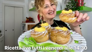 FACILISSIME ti si gonfieranno alla perfezione Zeppole di San Giuseppe con crema [upl. by Jorey]