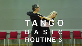 How to Dance Tango  Basic Routine 3 [upl. by Dosh]