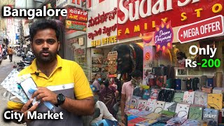 Bangalore City Market  Bangalore Vlog  Chor bazaar WholeSale Market  Bangalore Sunday bazaar 2021 [upl. by Bernadette992]