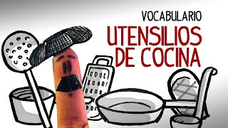 Los utensilios de cocina en español vocabulario de cocina [upl. by Alcot]