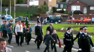 Rememberance Sunday Marching at Flint NWales 8119 [upl. by Shanon]