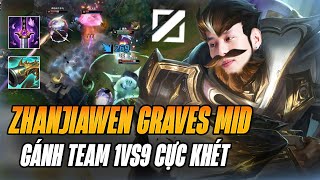 BOY1CHAMP GRAVES ĐI MID TRUNG QUỐC ZHANGJIAWEN VÀ VÁN ĐẤU GÁNH TEAM 1vs9 CỰC KHÉT [upl. by Atnoled]