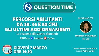 Percorsi abilitanti da 30 36 e 60 CFU gli ultimi aggiornamenti [upl. by Riatsila493]