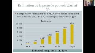 Estimation de la perte de pouvoir dachat VS indexation du RREGOP [upl. by Tal]