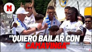 La petición de Ancelotti en Cibeles quotQuiero bailar con Camavingaquot I MARCA [upl. by Matheson]