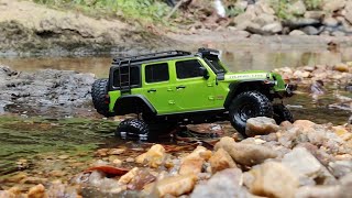 MINIZ 4X4 creek crawling  124 scale crawler  furitek brushless system [upl. by Kcirdes]