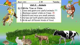 Grade 1 Science Unit 2 Animals Q2 True or false [upl. by Annadroj]