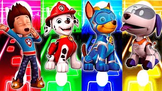 Paw Patrol Ryder vs Paw Patrol Marshall vs Paw Patrol Chase vs Paw Patrol Robo Dog  Tiles Hop EDM R [upl. by Olsson]