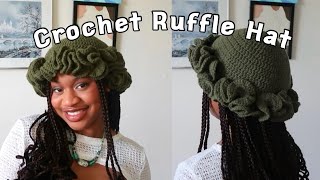 Crochet Ruffle Hat Tutorial [upl. by Seppala791]