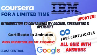 Introduction to Containers w Docker Kubernetes OpenShiftweek15 All Quiz Answerscoursera quiz [upl. by Kcinnay]