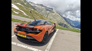 Climb the Grimsel Pass Switzerland McLaren720S Supercar [upl. by Ylrebmik]