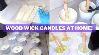 MAKE WOOD WICK CANDLES WITH ME STEP BY STEP [upl. by Augy]