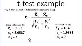 two sample t test by hand [upl. by Ardeha]