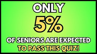 Are You An Intelligent 70 Year Old Prove It  Tough Trivia Quiz [upl. by Kaitlynn659]