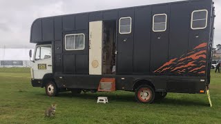 Lorry tour of Grace  horsebox camper conversion amp cat room  built on a budget wildkattontheroad [upl. by Engeddi]