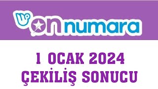 On Numara Çekiliş Sonuçları 1 Ocak 2024 [upl. by Ecydnak]