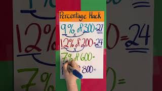 Percentage hack mrbean maths alberteinstein mathtrick mathstricks einsteinbrain mathfunction [upl. by Mailliwnhoj700]