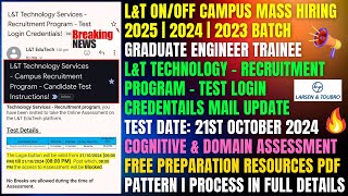 LampT ONOFF Campus Hiring Started  Exam Mail  Test Pattern  Hiring Process  Preparation Resources [upl. by Bate56]